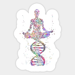 Yoga pose, DNA yoga pose Sticker